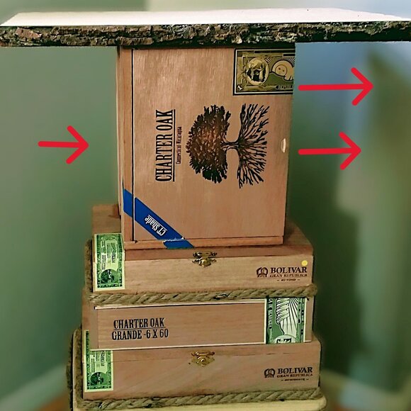 Suenos de Saundra Upcycled, Rare Cigar Box Table w/ 2 Hidden Compartments, - Picture 7 of 14